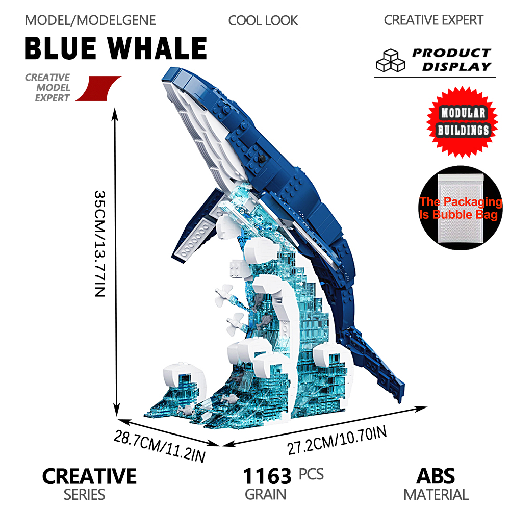 Interior Design And Build - Modèle de baleine bleue océanique en