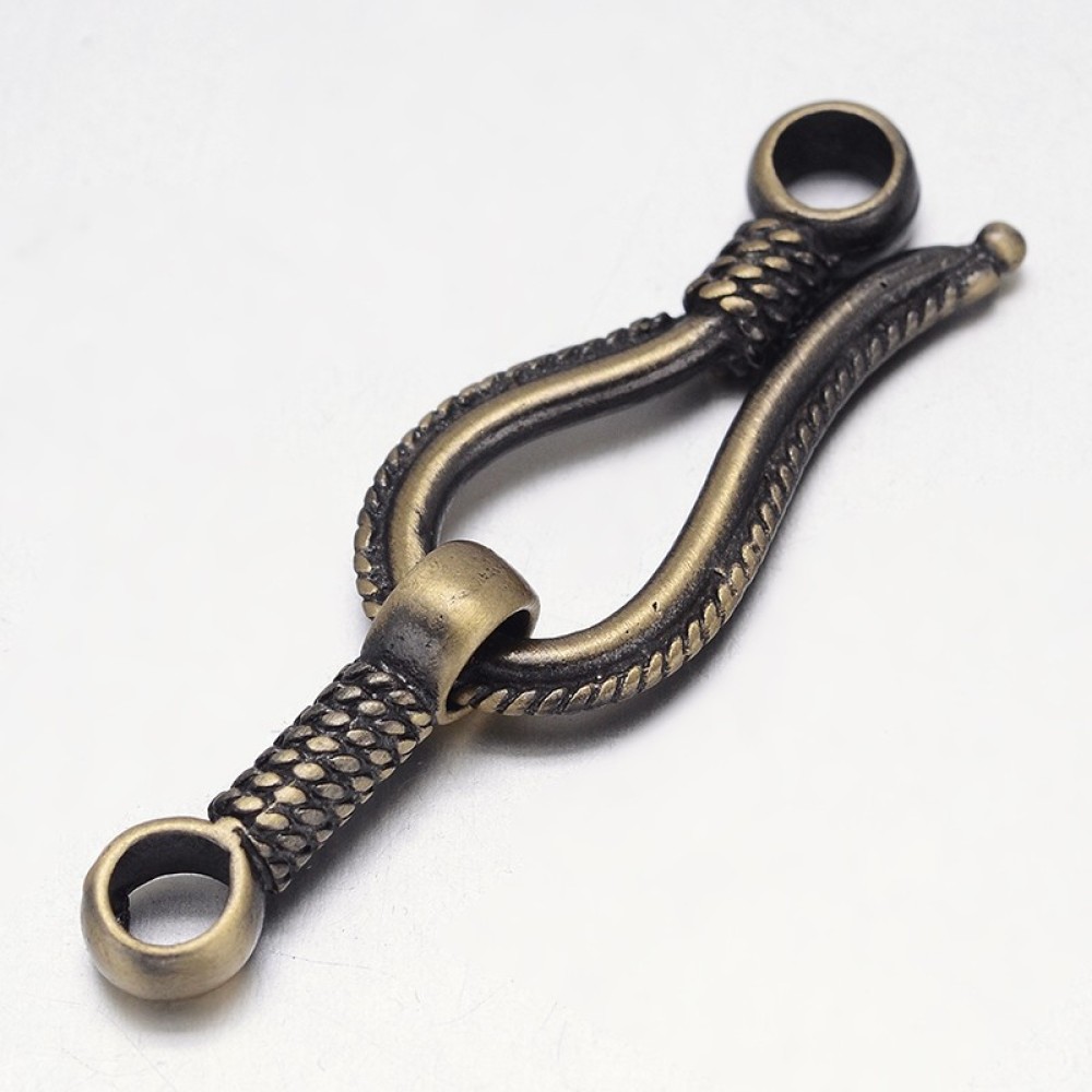 Antique Brass Hook - Crochet en laiton plaqué T1 et