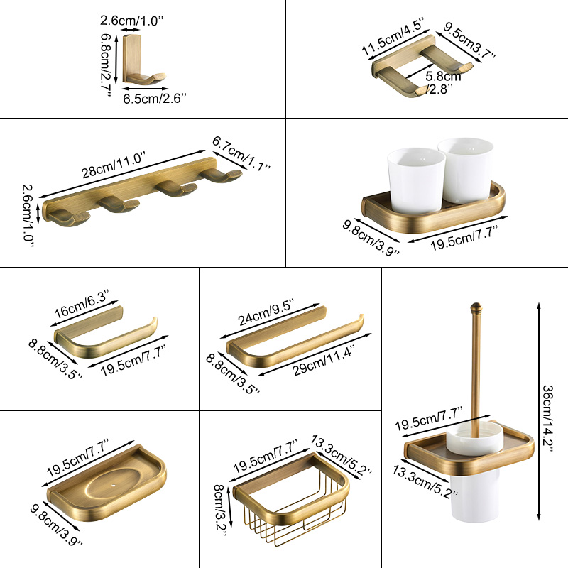 Porte-serviettes mural en lait - Antique Brass Hook avis et prix