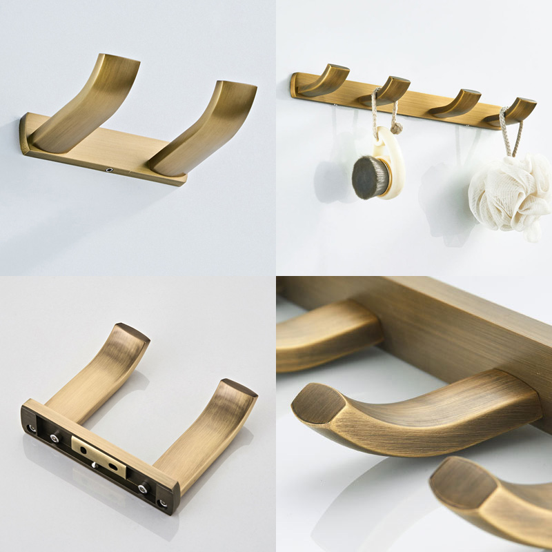 Porte-serviettes mural en lait - Antique Brass Hook avis et prix