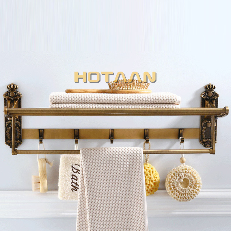 Porte-serviettes de bain pliab - Antique Brass Hook avis et prix